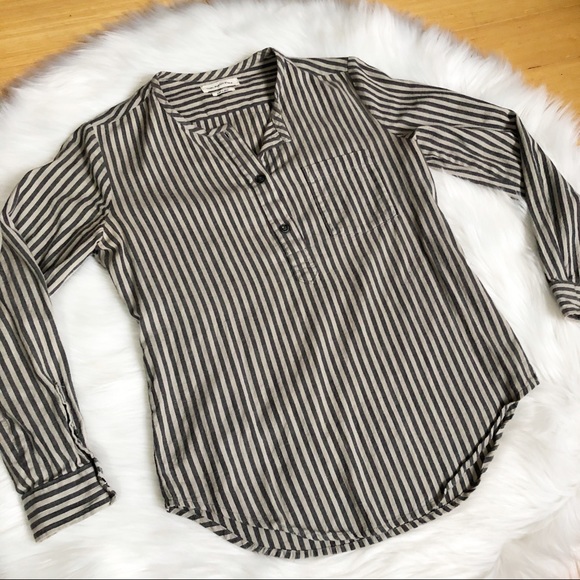 Isabel Marant Etoile Striped 1/4 button Popover S - Picture 2 of 7
